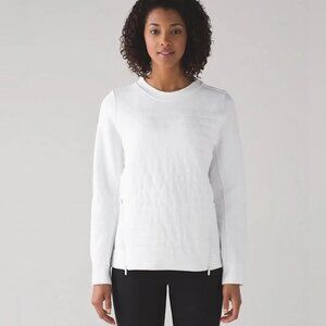 Lululemon Fleece Be True Quilted Sweatshirt in White